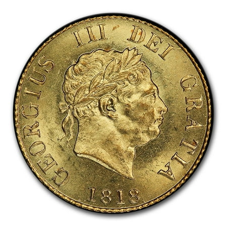 1818 Great Britain Gold Half-Sovereign George III MS-65 PCGS