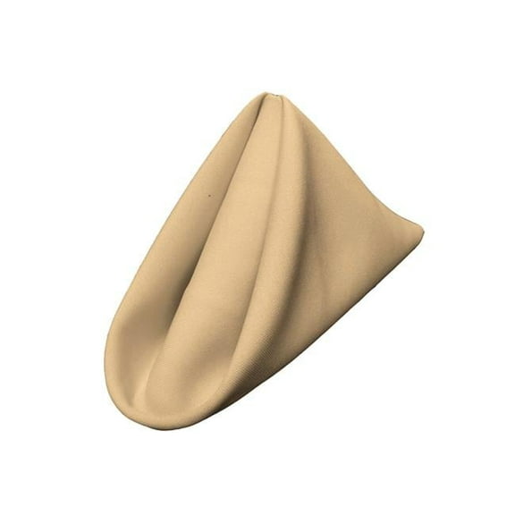 1818Pop-pk10-KhakiP03 Polyester Poplin Napkin, Khaki - 18 x 18 in. - Pack of 10