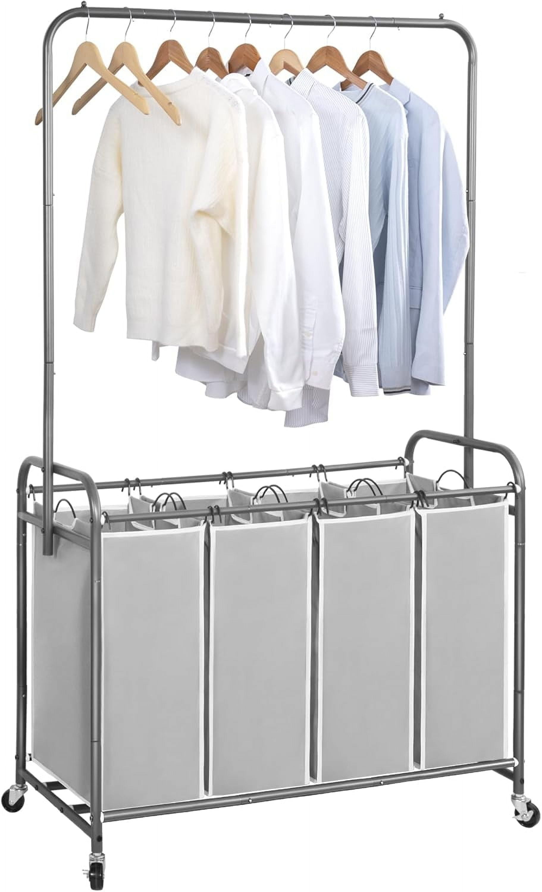 Laundry Cart With Hanging Bar