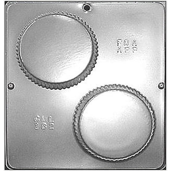 Candy Molds N More 2-Cavity Peanut Butter Cup Plastic Chocolate Candy Mold, Non-Stick