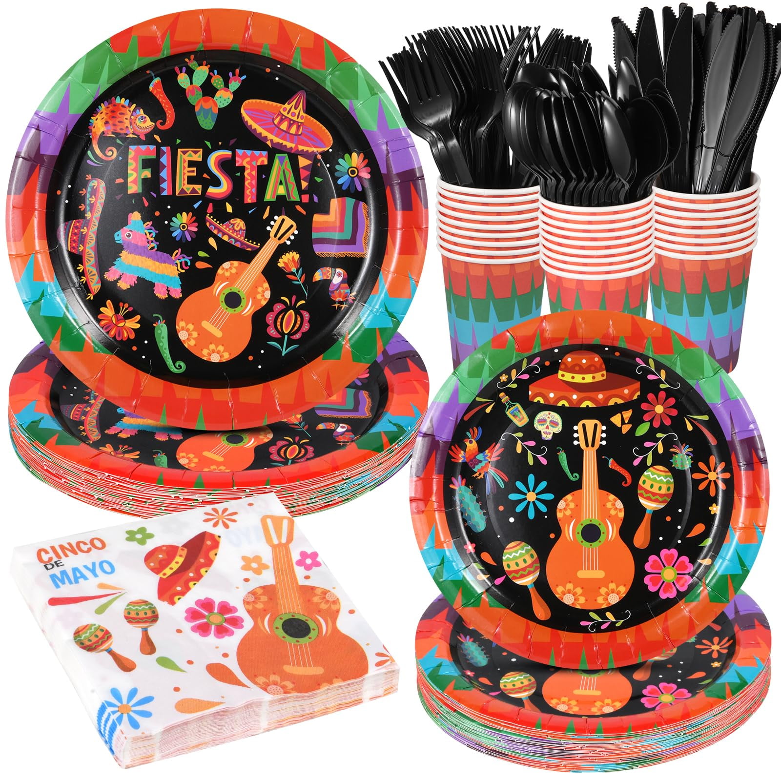 182 Pcs Let's Fiesta KEF16 Dinnerware Set for Cinco De Mayo Party — free download