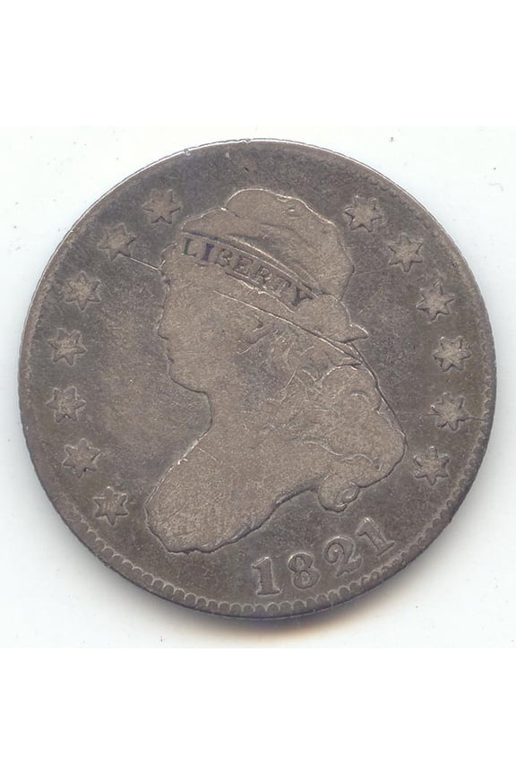 1821 Capped Bust Quarter, G-VG Details
