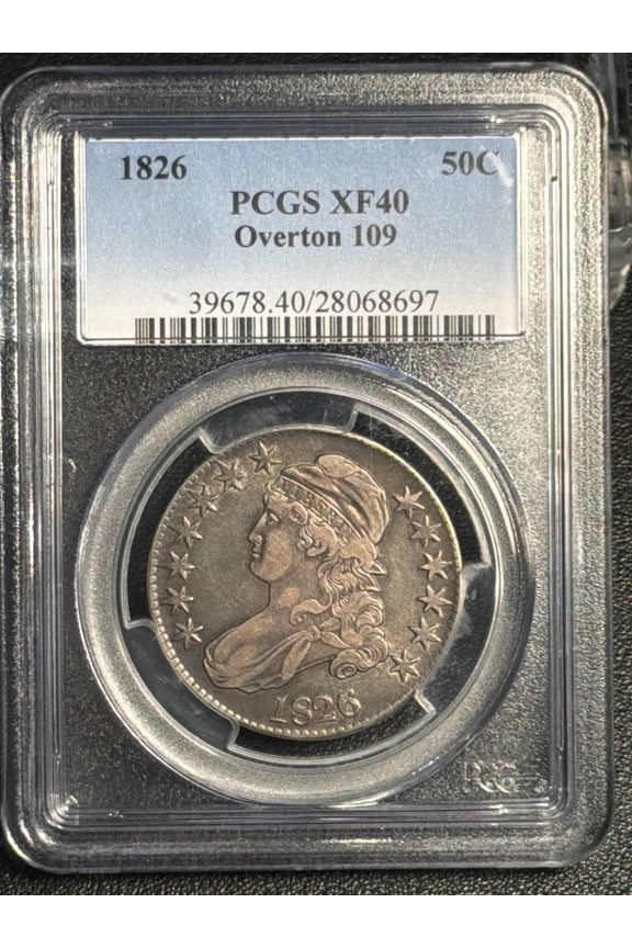1826 Capped Bust Half Dollars PCGS XF-40 O-109