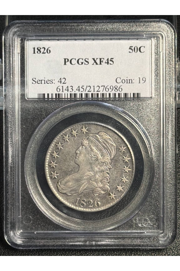 1826 Capped Bust Half Dollars PCGS XF-45