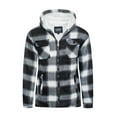 thumbnail image 1 of 1826 Men's Sherpa-Lined Flannel Hoodie Jacket - Warm Zip-Up Layer for Cold Weather - Classic Fleece Plaid Pattern - Perfect for Hiking, Camping, & Everyday Winter Wear, 1 of 5