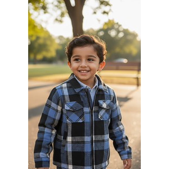 1826 Sports Boy's Flannel Shackets with Sherpa Lining
