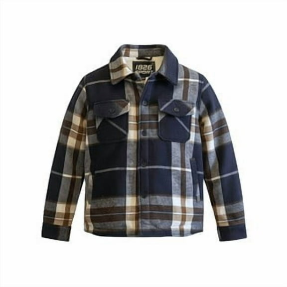 1826 Sports Boy's Flannel Shackets with Sherpa Lining