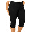 thumbnail image 1 of 1826 Stretchy premium CAPRI BLACK denim jeans HIGH WAIST WOMENS PLUS size PC-680, 1 of 5