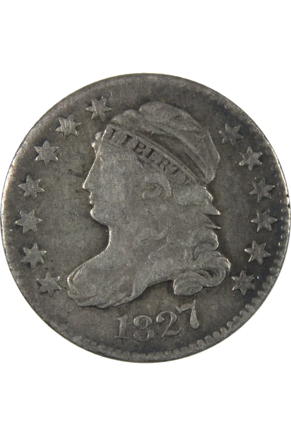 1827 Pointed Top Capped Bust Dime VF Very Fine Silver 10c SKU:I14681