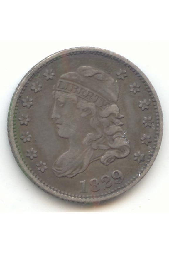 1829 Capped Bust Half Dime, Original XF
