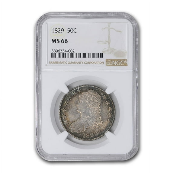 1829 Capped Bust Half Dollar MS-66 NGC