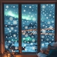 thumbnail image 1 of 182pcs Snowflake Window Stickers Snowflake Window Stickers Christmas Window Clings Floor Clings Non Adhesive Sticker Christmas Window Decals Winter Window Decor White 9sheets/Set Mixed Color, 1 of 8