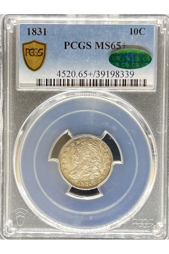 1831 Cpped Bust Dime MS65+ PCGS CAC (PA39198339)