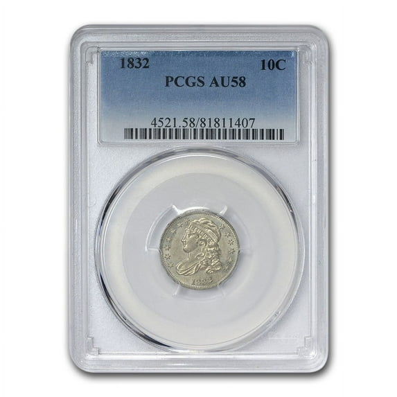 1832 Capped Bust Dime AU-58 PCGS