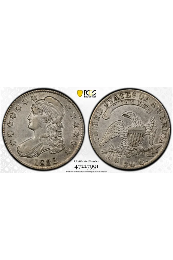 1832 Capped Bust Half Dollars PCGS AU-50 Small Letters