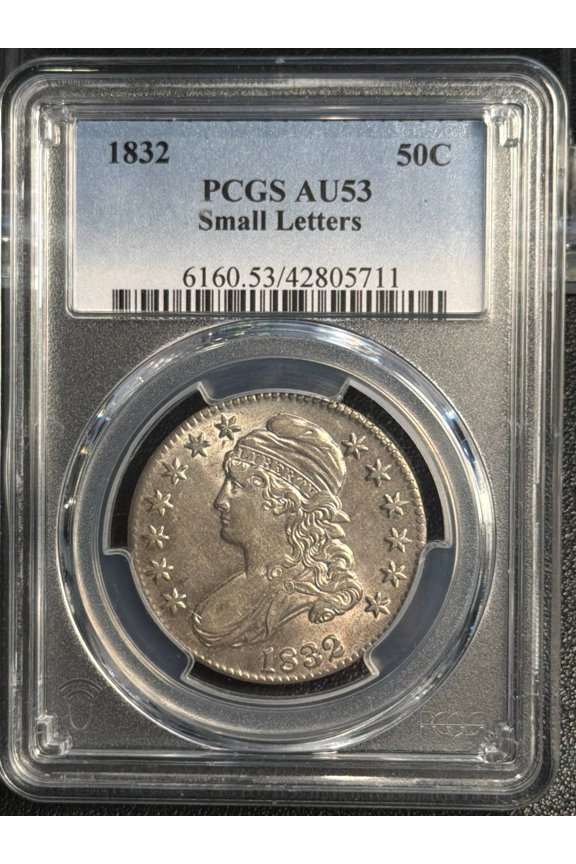 1832 Capped Bust Half Dollars PCGS AU-53 Small Letters