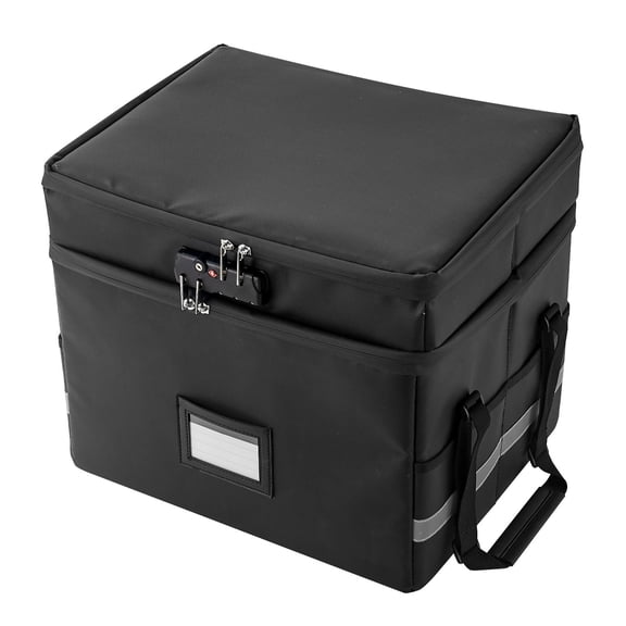 1832F Fireproof Document Box with Lock, Waterproof Two-Layer File Organizer for Important Documents and Passports