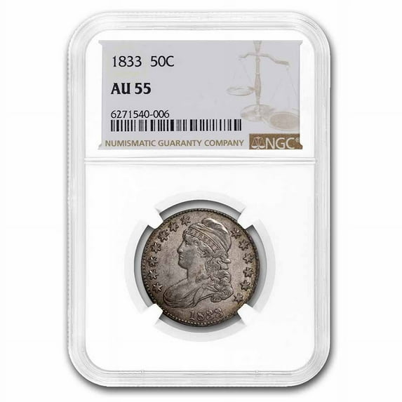 1833 Bust Half Dollar AU-55 NGC