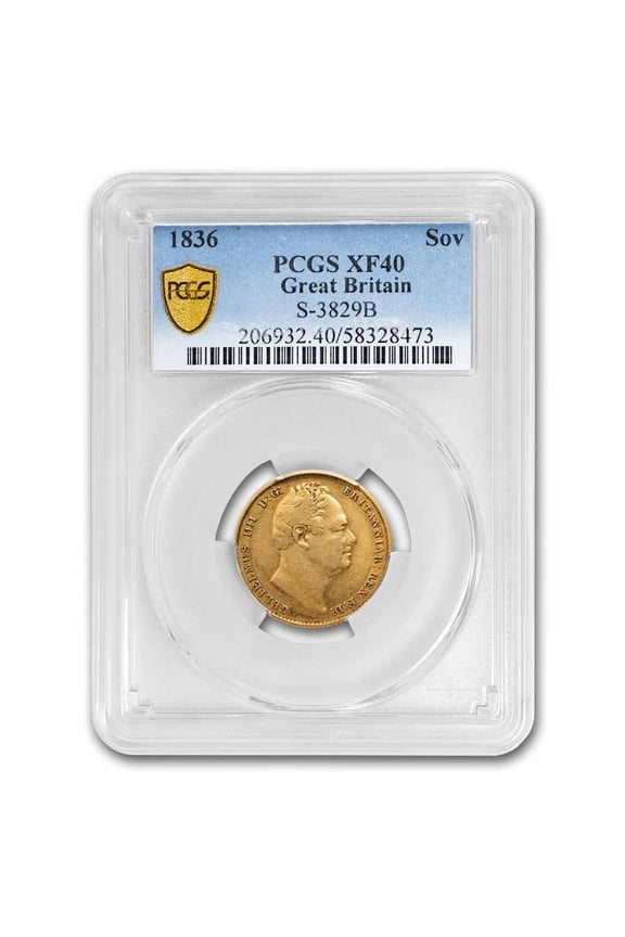 1836 Great Britain Gold Sovereign William IV XF-40 PCGS
