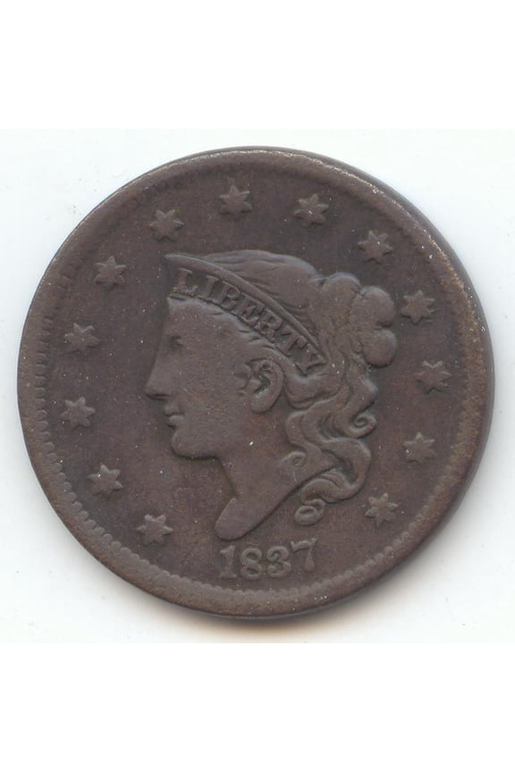 1837 Coronet Head Large Cent, Fine