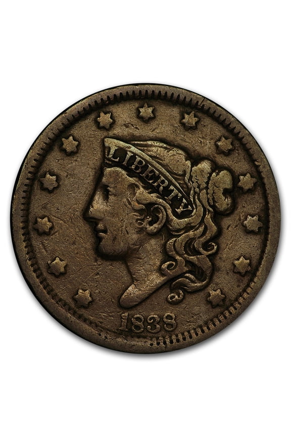 1838 Large Cent Fine