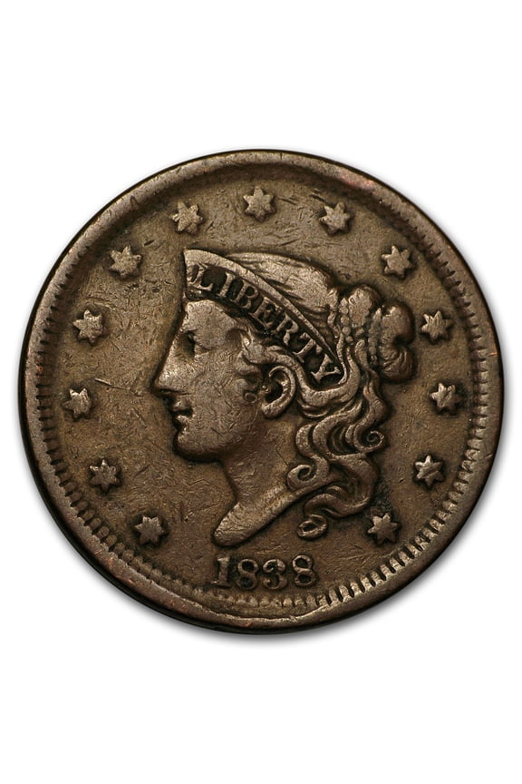 1838 Large Cent VF