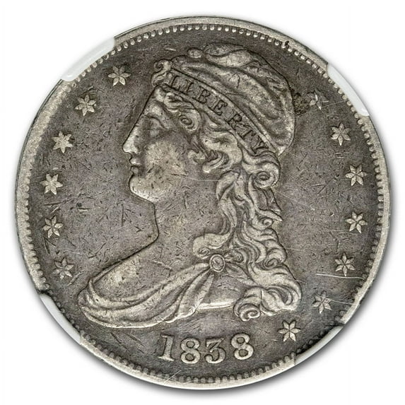 1838 Reeded Edge Half Dollar VF