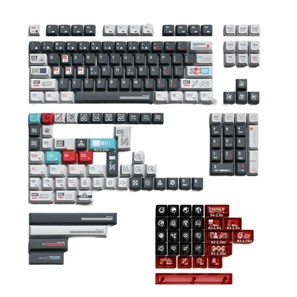 183Key Keycaps with Program Theme High Compatibility and Five Sides Heat Sublimated for Mechanical Keyboards