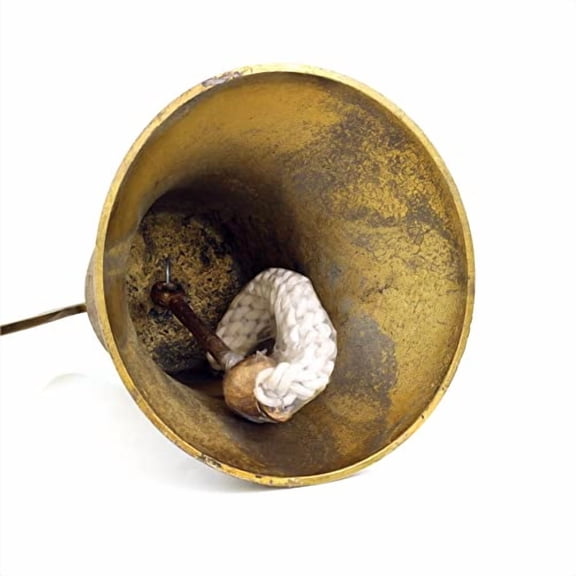 1842 - Shipwrecked Rustic Antique Finish | Solid Brass Ships & Boat Decorative Functional Bells | Hanging & Home Decor Bells (7 Inches)