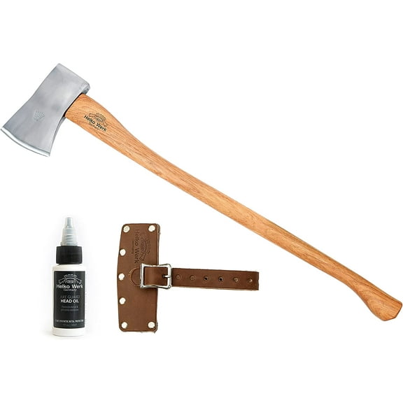 1844 Helko Werk Germany Classic Expedition - 4.5lb Felling Axe - Made in Germany Large Felling Axe for Heavy Duty Felling Trees, Cutting Wood and Timber - Head 4.5lb, Handle 35in. (Expedition) #10497