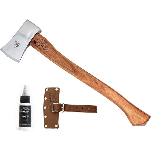 1844 Helko Werk Germany Classic Journeyman Pack Axe - Made in Germany Lightweight and Compact Backpacking Axe and Bushcraft Axe for camping - Head 1.5 lbs, Handle 20 in. (Journeyman) #11441