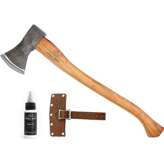 1844 Helko Werk Germany Traditional Black Forest Woodworker Axe - Made in Germany Hand Forged Bushcraft Axe and Forest Axe for cutting Head 2.25 lbs, Handle 24 in. (Black Forest Woodworker) #13562