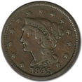 thumbnail image 1 of 1845 Large Cent Fine, 1 of 2