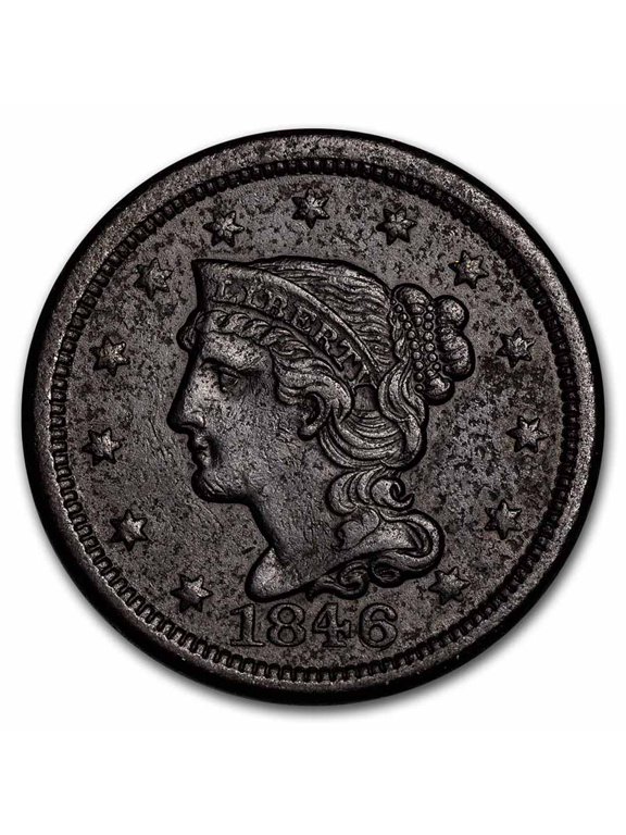 1846 Large Cent Sm Date XF