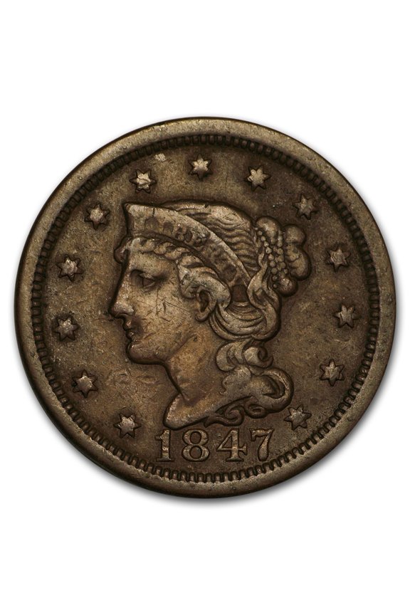 1847 Large Cent VF