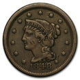 thumbnail image 1 of 1848 Large Cent VF, 1 of 2