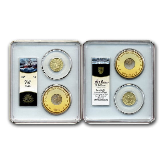 1849 $5 Moffat & Co. Liberty Gold Half Eagle VF-20 PCGS (Cen Am.)