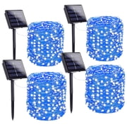 4 Pack Solar Fairy String Lights Outdoor 184FT 520LED, Juhefa IP65 Waterproof Christmas Twinkle Lights for DIY Christmas Decorations, Garden, Wedding, Holiday (
