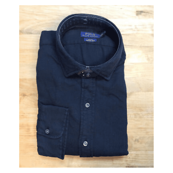 $185 Polo Ralph Lauren Slim Fit Diamond Mesh Shirt, Black, Size S