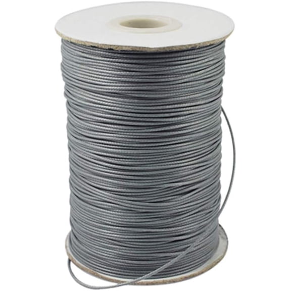 185 Yards 1mm Polyester Cord Wax Coated Thread Beading String Thread for Beading Jewellery Making-Darkgray Gray