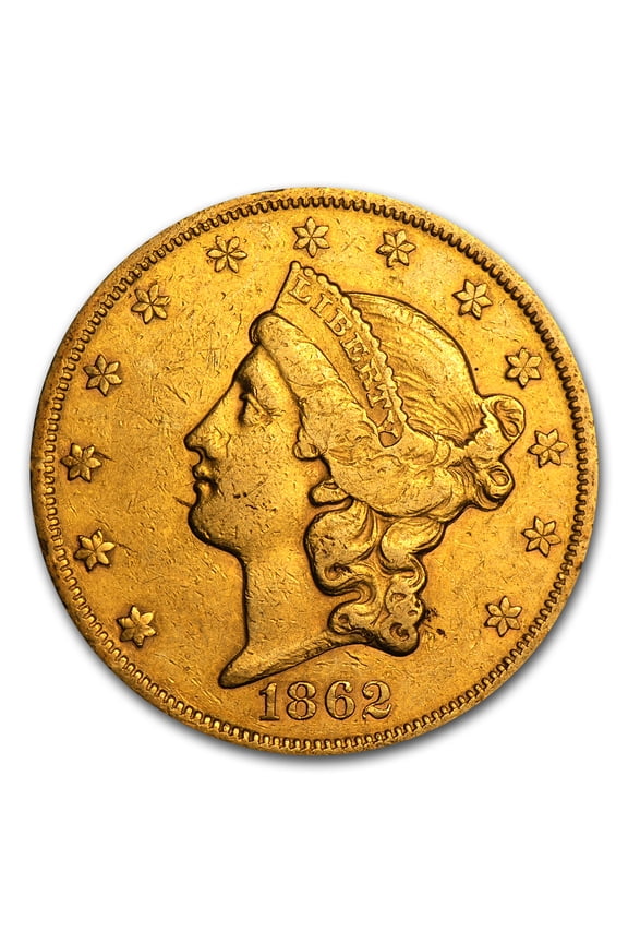 1850-1866 $20 Liberty Gold Double Eagle Type 1 XF