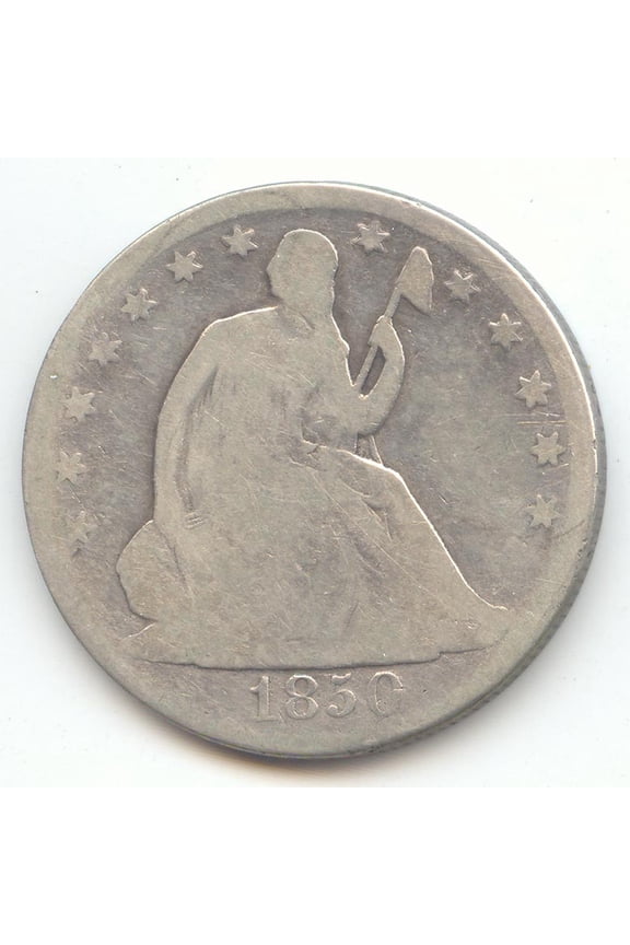 1850-O Seated Liberty Half Dollar, AG-Good Details