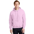 thumbnail image 1 of 18500 Mens Heavy Blend Hooded Sweatshirt, Light Pink - Extra Large, 1 of 1