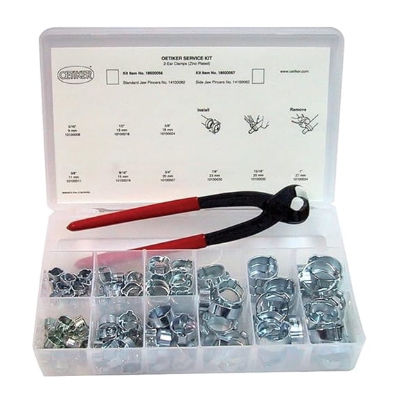 18500056 Service Kit (2-Ear Clamps, zinc plated with standard jaw single action pincers)