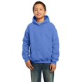thumbnail image 1 of 18500B Youth Heavy Blend Hooded Sweatshirt, Carolina Blue - Extra Small, 1 of 1