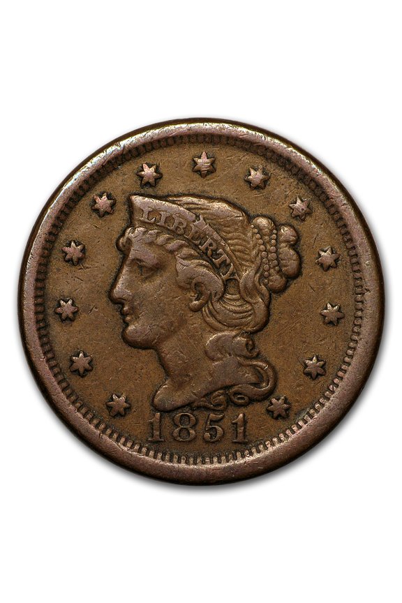 1851 Large Cent VF