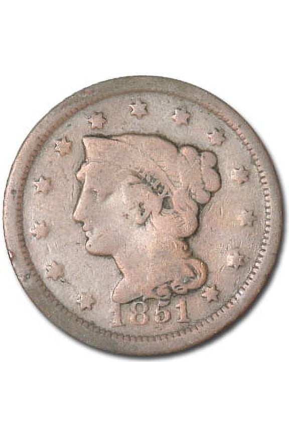 1851 Large Cent VG