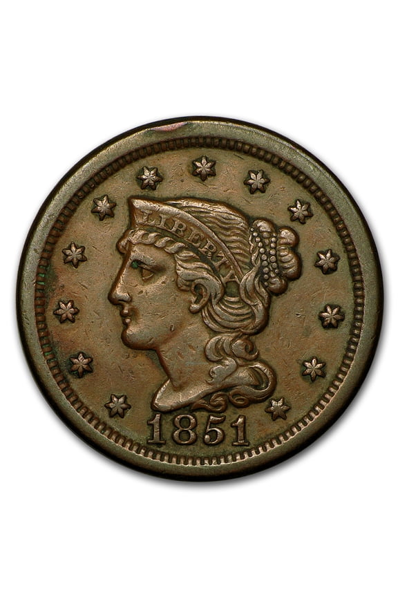 1851 Large Cent XF