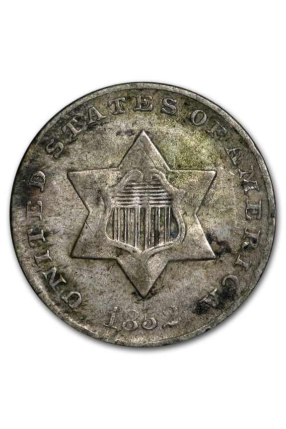 1852 Three Cent Silver VG