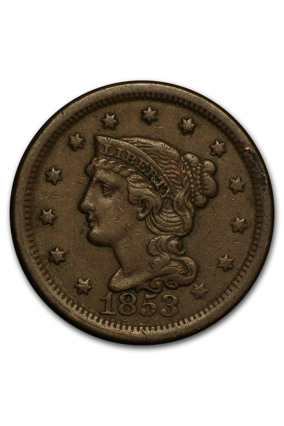 1853 Large Cent VF